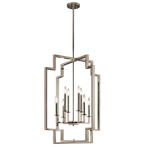 Downtown Deco - Foyer Chandelier 8Lt - 43966PN