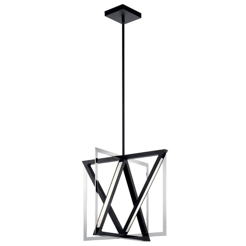 84082 - pendant Matte Black + Chrome - www.donslighthouse.ca